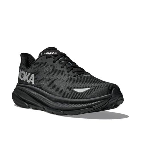 stötdämpande och morderna HOKA ONE ONE Clifton 9 GORE-TEX snett framifrån med fina detaljer