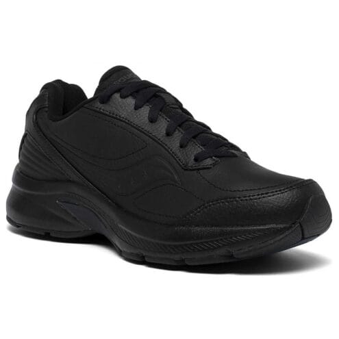 En stötdämpande, snygg Saucony Omni Walker 3 Wide-och orginal (dam) snett framifrån