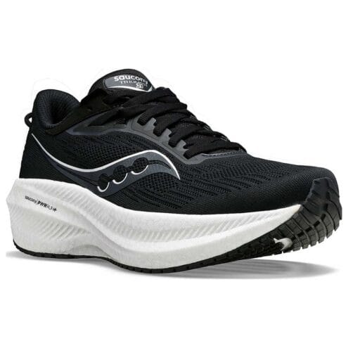 En stötdämpande och snygg Saucony Triumph 21 (dam) snett framifrån