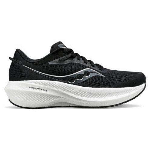 Utsida profil av En stötdämpande och snygg Saucony Triumph 21 (dam)