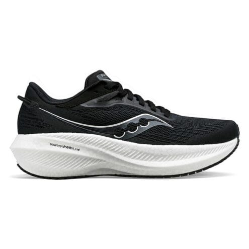 Saucony Triumph 21 (herr) med en ventilerande och stötdämpande sula i en snygg svart färg