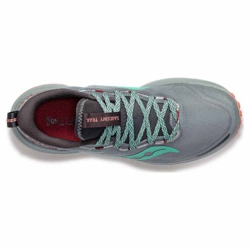En stabil och pålitlig Saucony Xodus Ultra 2 terränglöparskor (dam) ovanifrån - med bra snörning