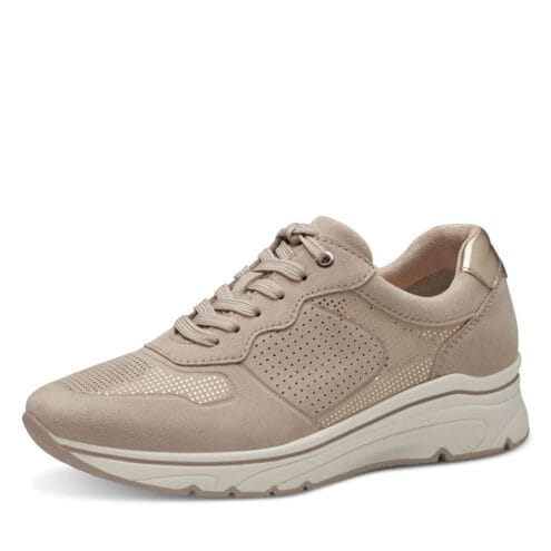 Stilren och modern Tamaris Sneaker promenadsko (dam) snett framifrån