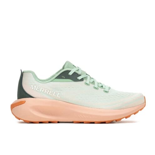 anpassningsbara och ergonomiska Merrell Morphlite löparsko (dam) i en snygg grön och rosa färg