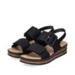 Ett par snygga och stilrena Rieker 62950-00 sandaler med kilklack (dam)
