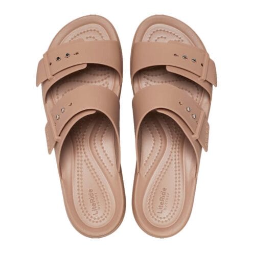 Crocs Brooklyn Buckle Low platåsandaler (unisex) med bekväm sula - ovanifrån