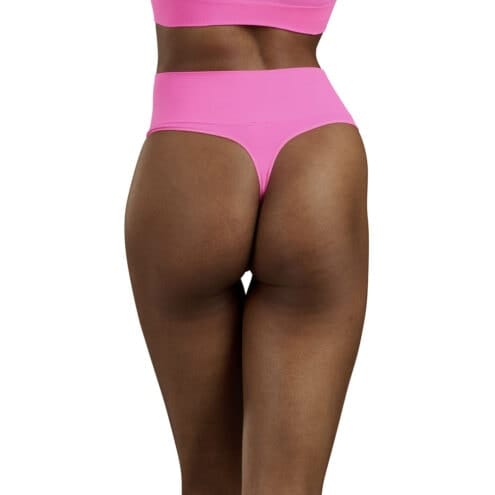 Baksidan av Adidas Thong mjuk träningstrosa i färgen rosa