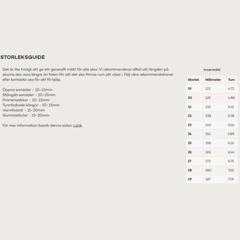 Storleksguide på En smidig och justerbar Kavat Rydal TX textilsneakers (barn)