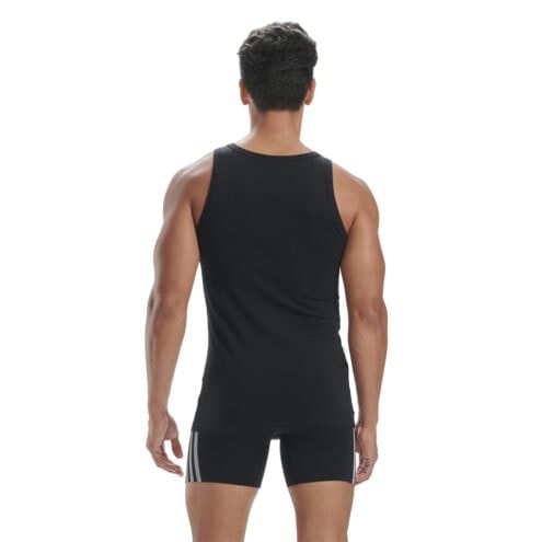 Adidas Tank Top 2-pack linne (herr) med fyrvägsstrech på en modell - bakifrån