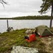 en Therm-a-Rest Prolite Apex självuppblåsbart liggunderlag omgjord till en stol