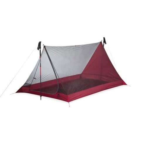 Ett lätt och smidigt MSR Thru-Hiker Mesh House 2 ultralätt tält för 2 personer