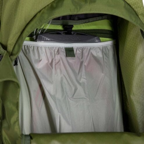 Innerfack på Osprey Aether 55L vandringsryggsäck (herr)