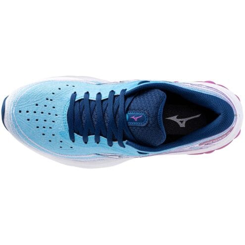 stabil och stötdämpande Mizuno Wave Skyrise 5 löparskor (dam) - ovanifrån