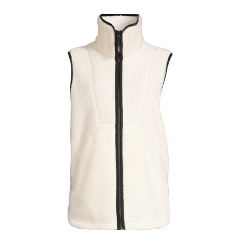 Casall High Collar Pile Vest pileväst (dam) i färgen off white