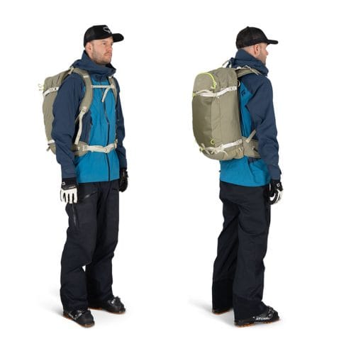 Osprey Soelden 32 skidryggsäck (unisex)på en modell