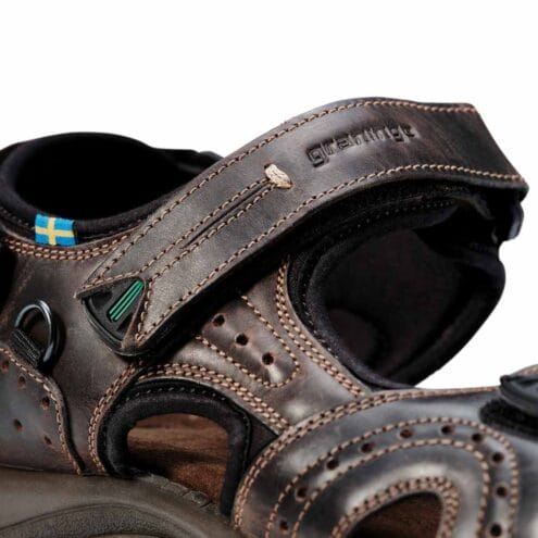 detaljer på Graninge Solvik sandaler (unisex) i äkta läder