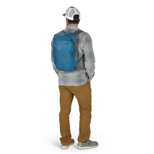 Osprey Ultralight Dry Stuff Pack 20 hopvikbar ryggsäck baksidan