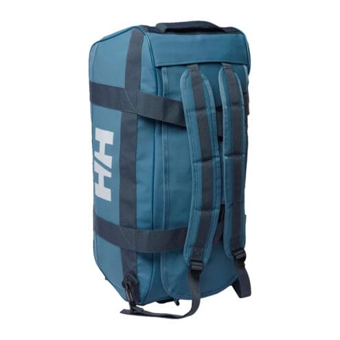 En blå Helly Hansen Scout Duffel bag L 70L med axelremmar