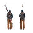 Osprey Sopris 25 skidryggsäck (dam) på en modell med skidor